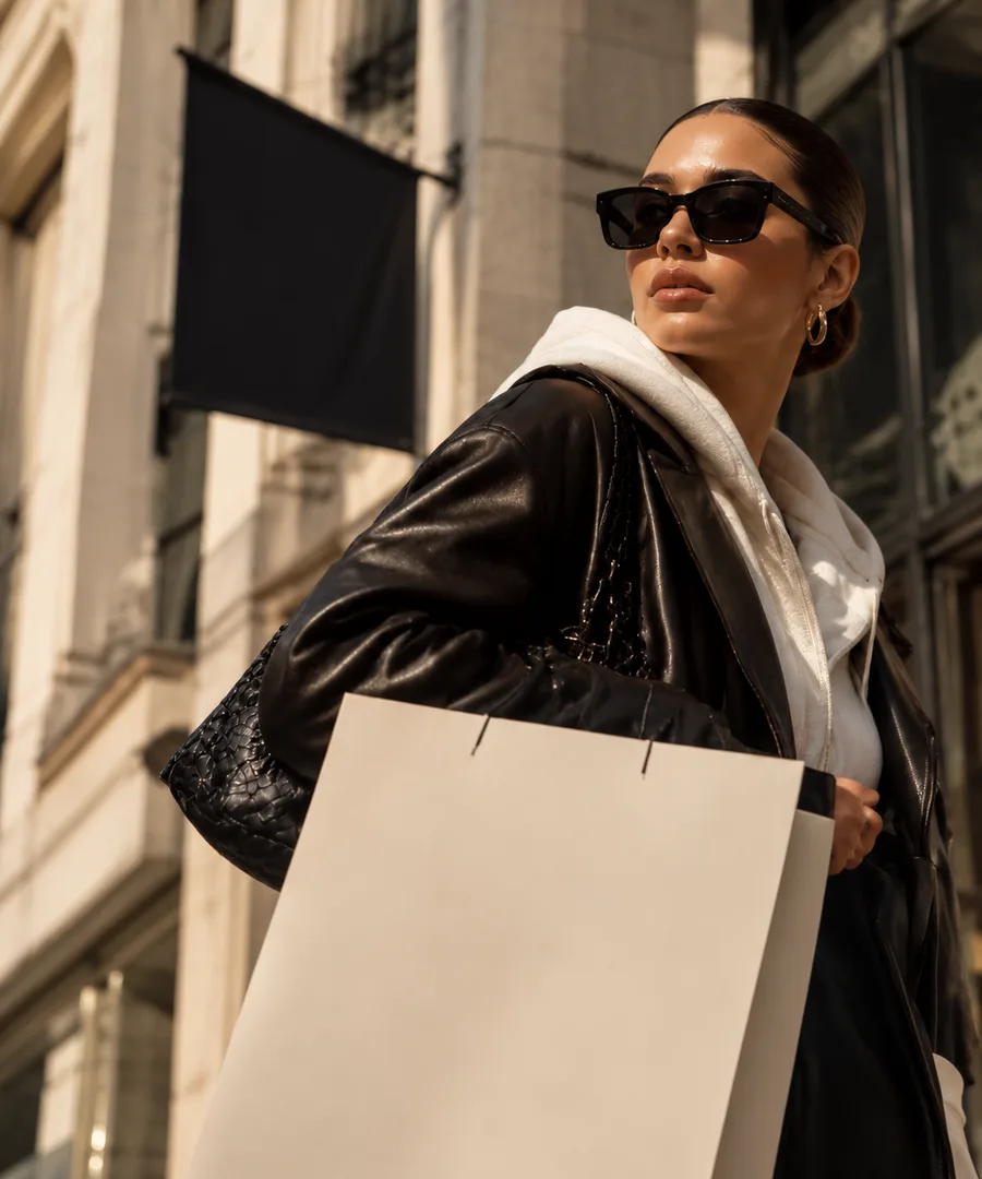 Woman carrying a shopping bag